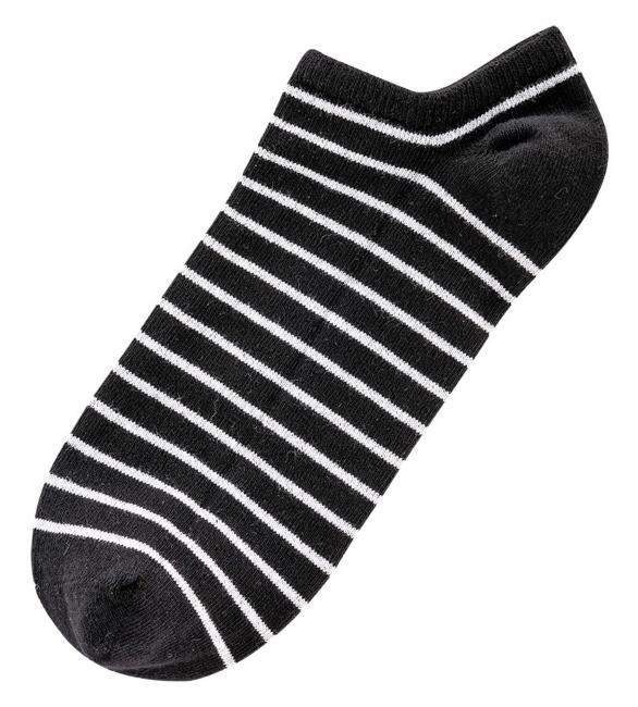 6 Paar TippTexx 24 Damen Sneakersocken Black & White